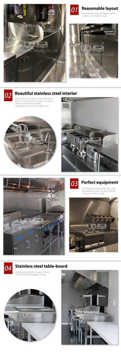 Urdream New Arrival Wholesale Price Food Trucks USA Australia Standard Concession Food Trailer Taco Hamburger Fast Food Truck