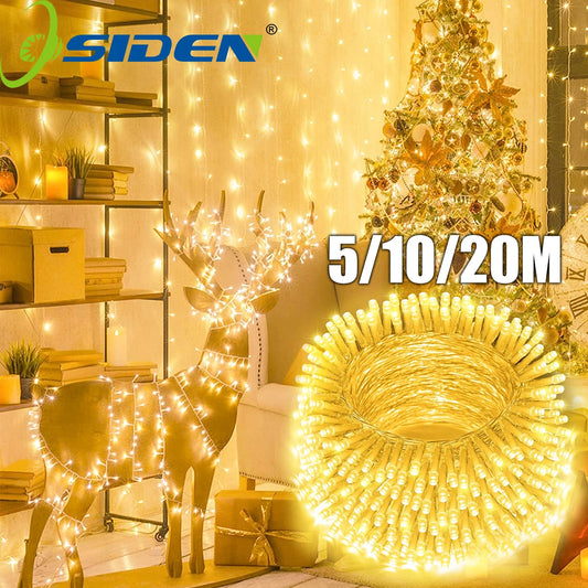 LED lumières de noël 5/10/20M 220V étanche fée lumières extérieur jardin arbre maison Halloween fête vacances décoration éclairage