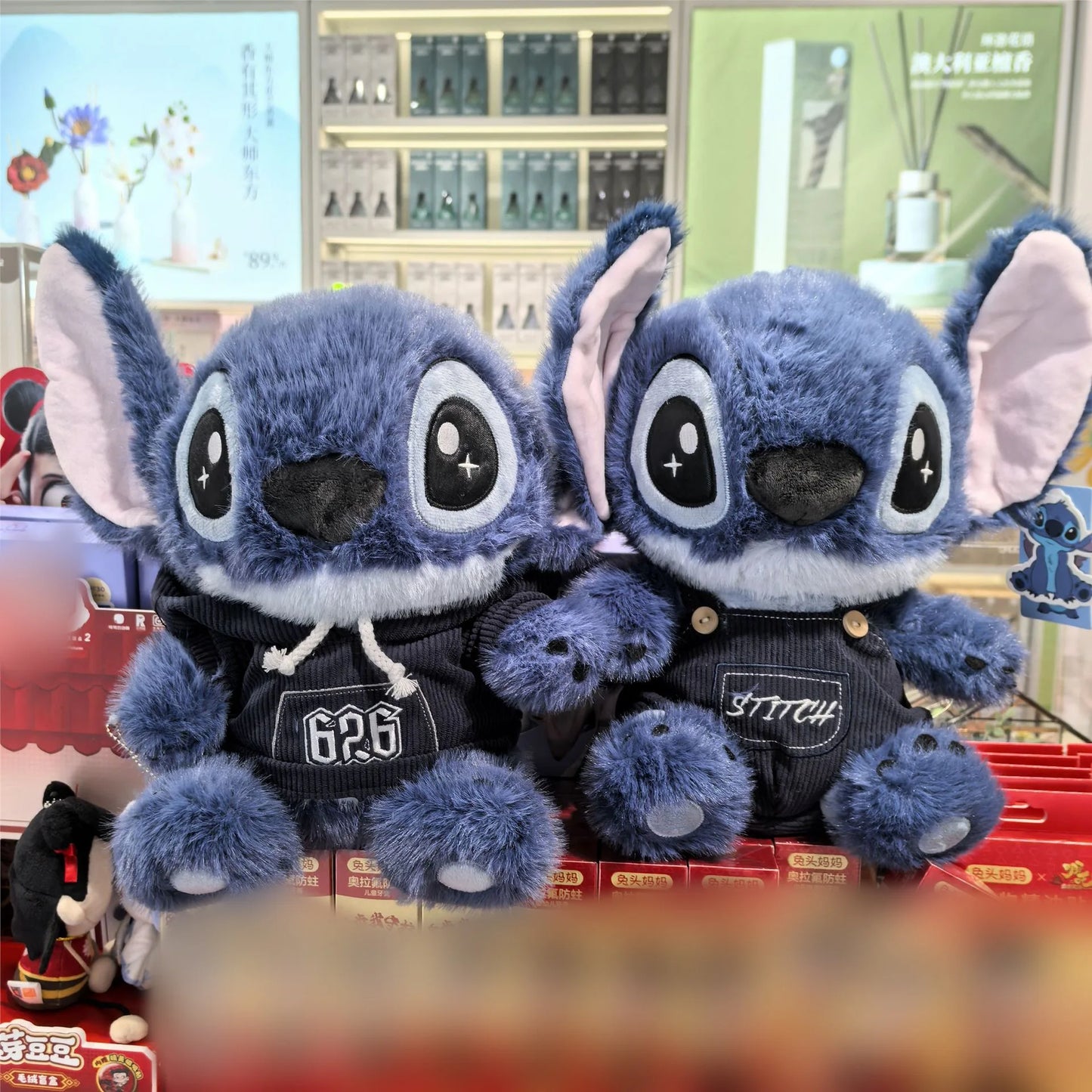 30CM Stitch Interstellar Baby Stitch Strap Pants Hoodie Wearable Plush Doll Cute Comfortable Doll Birthday Holiday Gift