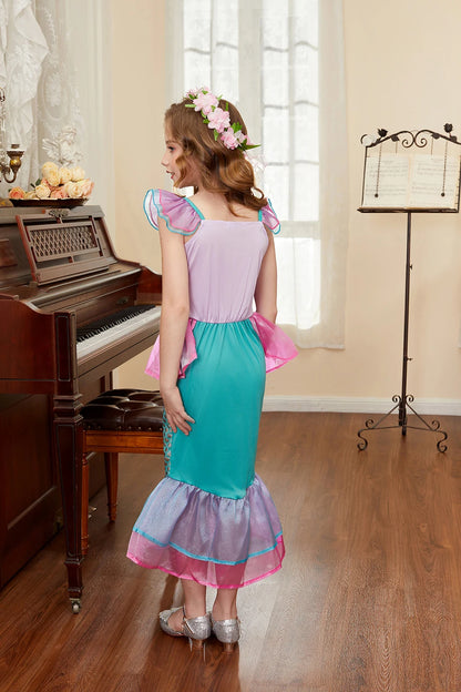 Robe de princesse pour filles, robe d'anniversaire à volants pour enfants, robe de Noël pour enfants,  spectacle, robes de cosplay fantaisie
