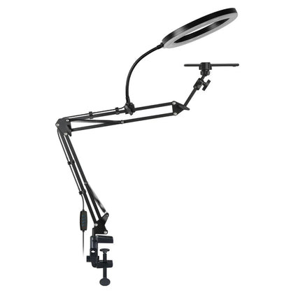LED Phone live streaming Fill Light with Flexible Robotic Arm Phone Holder Fixed Shooting Recording Live Streaming Selfie Stick