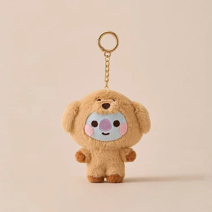 Baby Animal Series Bt21 Cooky Shooky Plush Doll Keychain Pendant Cute Koya Toy Girls Bag Packaging Decoration Collection Gift