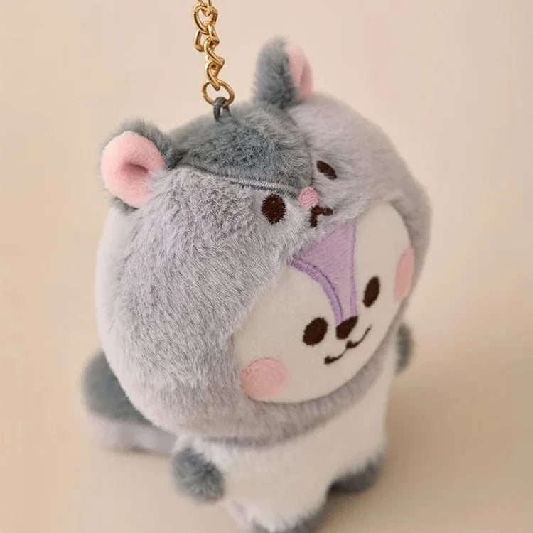 Baby Animal Series Bt21 Cooky Shooky Plush Doll Keychain Pendant Cute Koya Toy Girls Bag Packaging Decoration Collection Gift