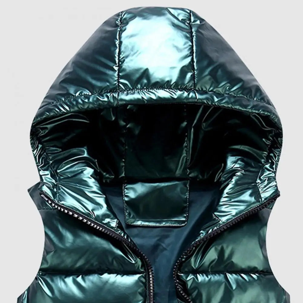 Gilet d'hiver chaud pour femme, poches de couleur vive, gilet rembourré en coton, couche intérieure matelassée, gilet de couleur vive pour femme, streetwear