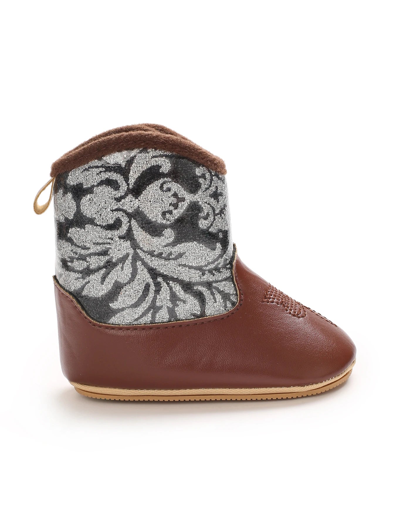 "Baby Cowboy Boots 0-18M - Autumn Western Style | Embroidered Mid-Calf Design | Fashion First Walkers"