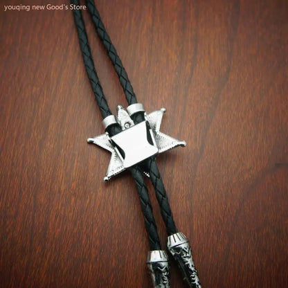 49ME Bolotie for Male Teens Cowboy Western Cowgirl Sweater Shirt Decors Necktie