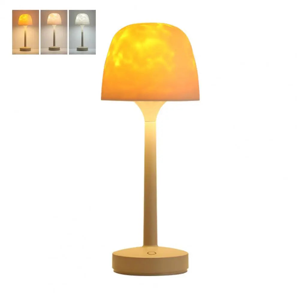 LED Night Light with Remote Control Dimmable Rechargeable LED Lamp 16 Colors Water Ripple Ambient Night Light Bedside Lamp