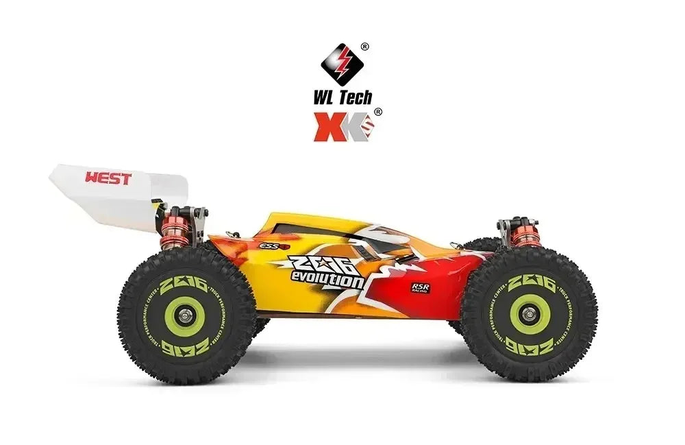 WLtoys 124016 124017 V8 75 km/h Voiture télécommandée électrique 4x4 sans balais haute vitesse tout-terrain Drift pour adultes