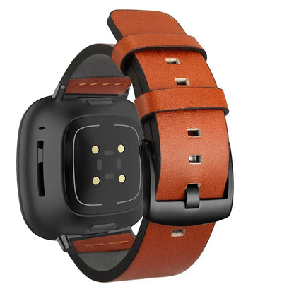 Strap For Fitbit Versa 2 Lite Leather Band SmartWatch Bracelet For Fitbit Versa3 4 Sense Correa Watchband Pin Buckle Accessories