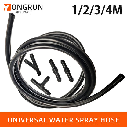 1/2/3/4M Washer Nozzle Hose Windshield Wiper With Connector Kit T Y Straight Pipe Windshield Spray Hose Fluid Pipe