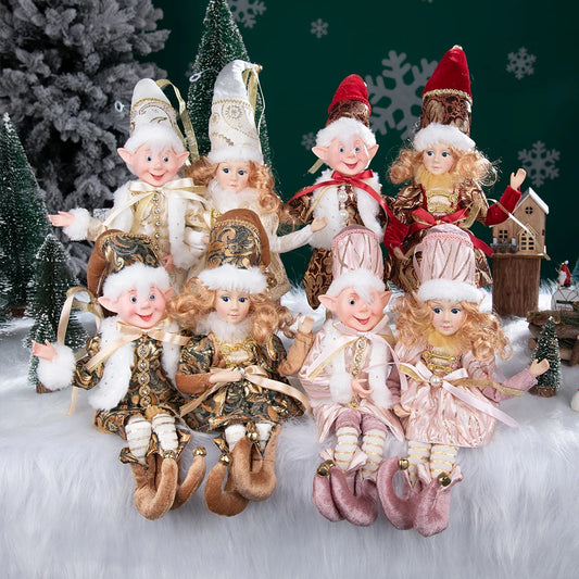 1 Pair Christmas Tree Decorations Cute Angel Doll Girl Pendant Navidad 2024 New Year Christmas Tree Ornaments Xmas Gift For Kids