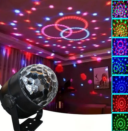 RGB LED Stage Disco Light Rotating DJ Ball Strobe Remote Sound Control Dj lights Karaoke Wedding Party Bar Club Laser Show Lamp
