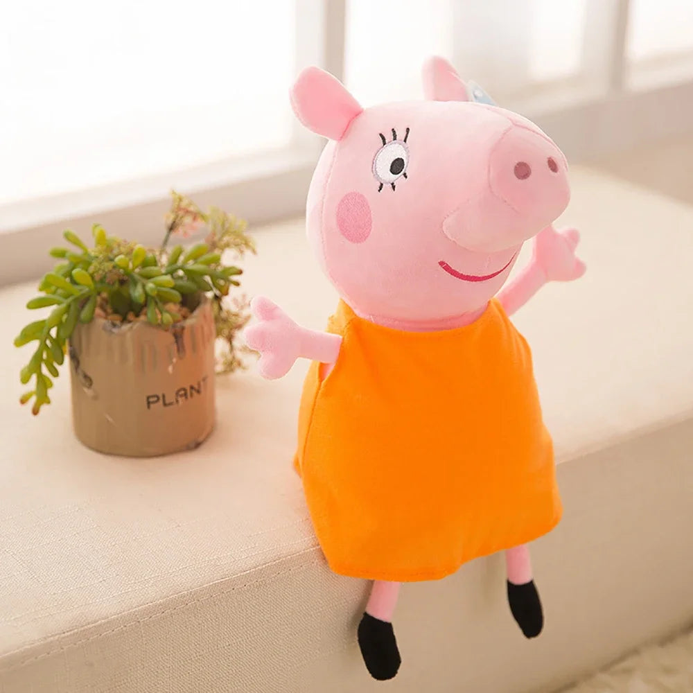 30CM Peppa Pig Toys Kawaii Piggy George Piggy Daddy Piggy Mummy Cartoon Dolls Children's Room Decoration Cushions Pillows Gifts