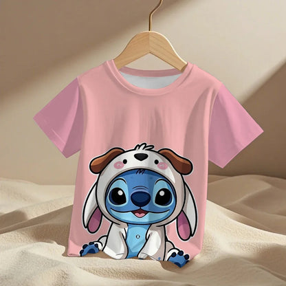 T-shirt imprimé en 3D pour enfants, vêtements d'été unisexes pour garçons et filles, tenue quotidienne décontractée avec