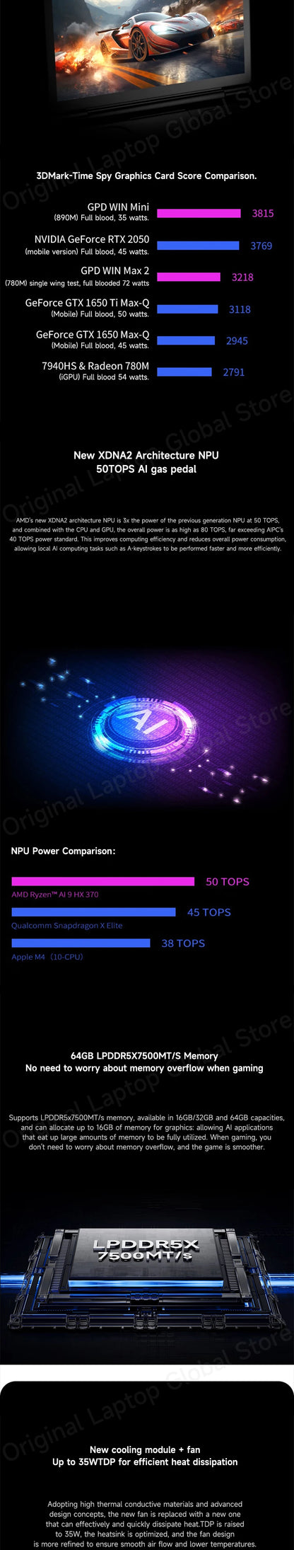 GPD WIN Mini 2025 Ryzen™ AI 9 HX 370/Ryzen R7 8840U 7-inch Pocket PC 32GB RAM 2TB SSD Mini Laptop