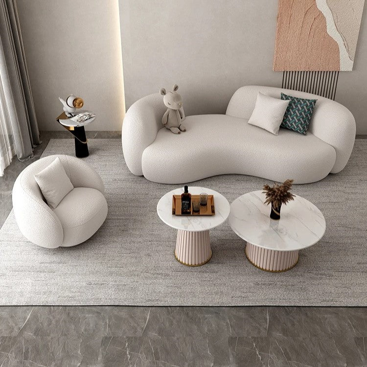 Albi Curved Fabric Sofa