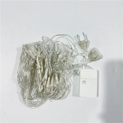 Net LED String Lights 8Modes 220V 110V EU Plug Festival Christmas Decoration Halloween New Year 2026 Wedding Party