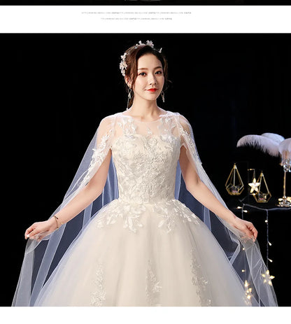 Robe de mariée personnalisée à lacets, broderie, traîne, princesse, vintage, grande taille, robes de bal