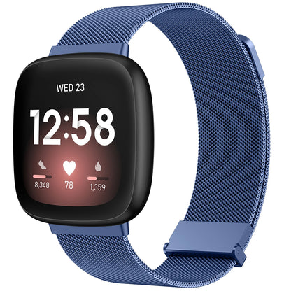 Bracelet magnétique en métal pour Fitbit Versa 3/4, bracelet de rechange milanais pour Fitbit Versa Sense/Sense 2