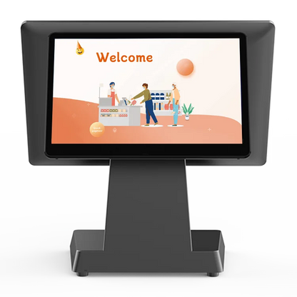 Système de point de vente à double écran tactile de 15,6 pouces, Machine de point de vente, systèmes tout-en-un pour les restaurants de magasin de détail, vente en gros