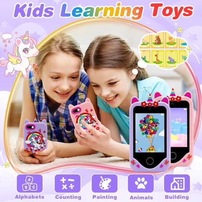 Kids Smart Phone for Girls Boys Kids Cell Phone Toys Dual Camera Music Player 17 Games Toddler Learning Phone Birthday Gifts