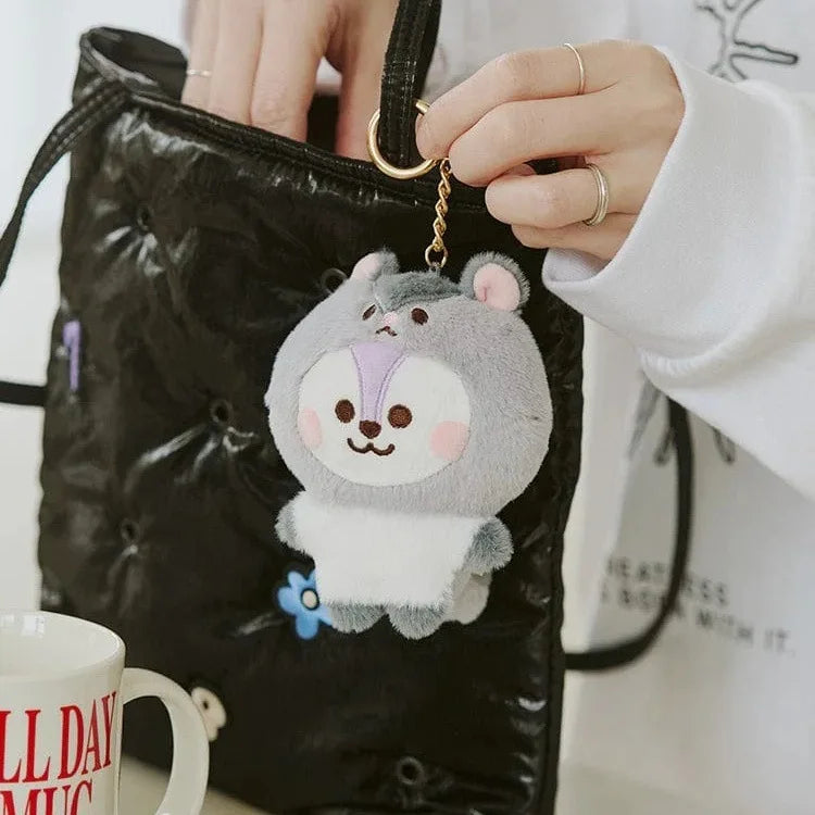 Baby Animal Series Bt21 Cooky Shooky Plush Doll Keychain Pendant Cute Koya Toy Girls Bag Packaging Decoration Collection Gift
