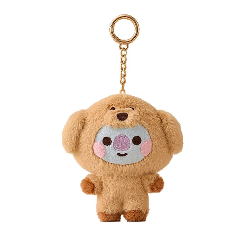 Baby Animal Series Bt21 Cooky Shooky Plush Doll Keychain Pendant Cute Koya Toy Girls Bag Packaging Decoration Collection Gift