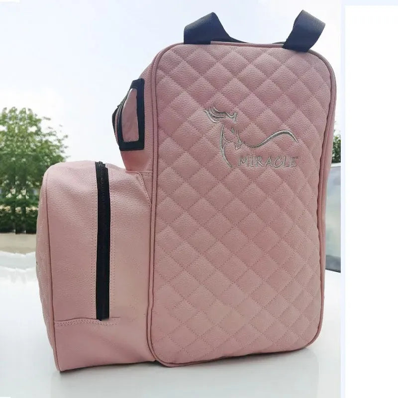 New Professional Equestrian Equipment Bag Horse Riding Boots Carry Bag Portable Durable PU Backpack with Helmet Compartment