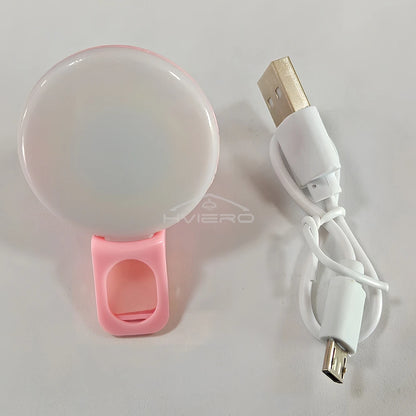 Anneau lumineux Led pour Selfie, Rechargeable par USB, lumières de remplissage, luminosité chaude et froide réglable, pour appareil Photo, vidéo, accessoires de Streaming en direct