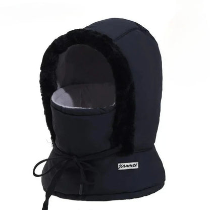 Cagoule thermique pour temps froid, écharpe d'hiver, capuche coupe-vent, chapeau en peluche, chauffe-cou, masque facial de Ski pour les activités de plein air