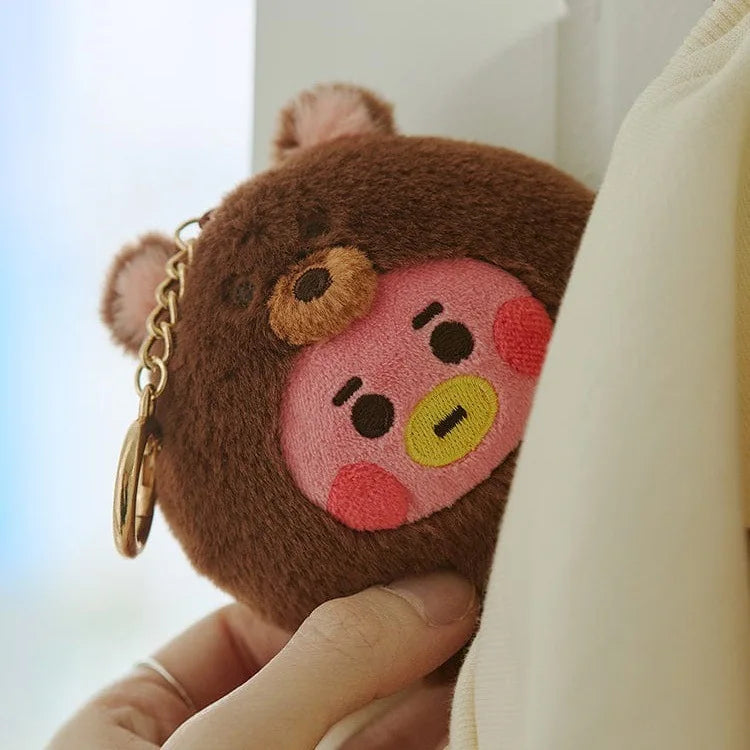 Baby Animal Series Bt21 Cooky Shooky Plush Doll Keychain Pendant Cute Koya Toy Girls Bag Packaging Decoration Collection Gift