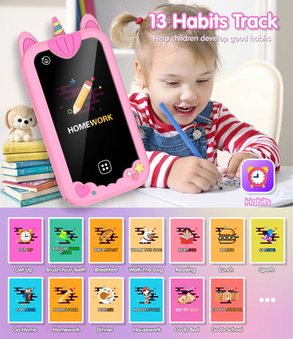 Kids Smart Phone for Girls Boys Kids Cell Phone Toys Dual Camera Music Player 17 Games Toddler Learning Phone Birthday Gifts
