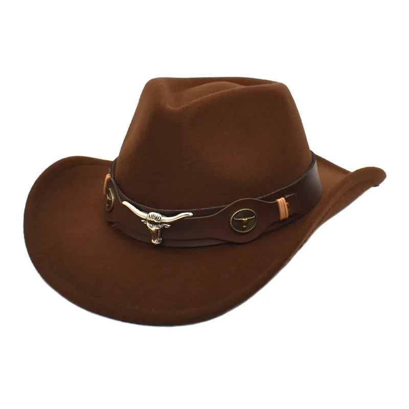 Cowboy hat various accessories cowboy hat monochrome felt hat men and women outdoor hat rider hat шляпа женская