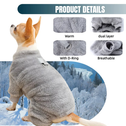Vêtements en polaire doux pour chien, combinaison chaude pour l'automne et l'hiver, pour petit chien, pull pour chiot, manteau, salopette pour chihuahua