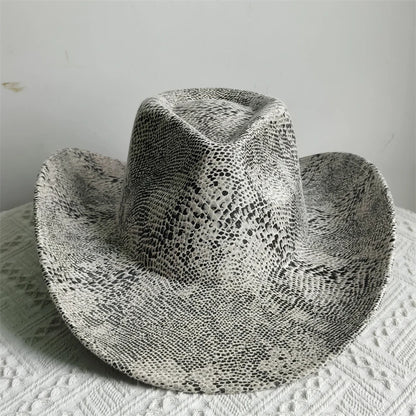 Faux Leather Western Cowboy Hats Men Women retro cowboy hats big brim cowgirl hat knight hat men chapeau ковбойская