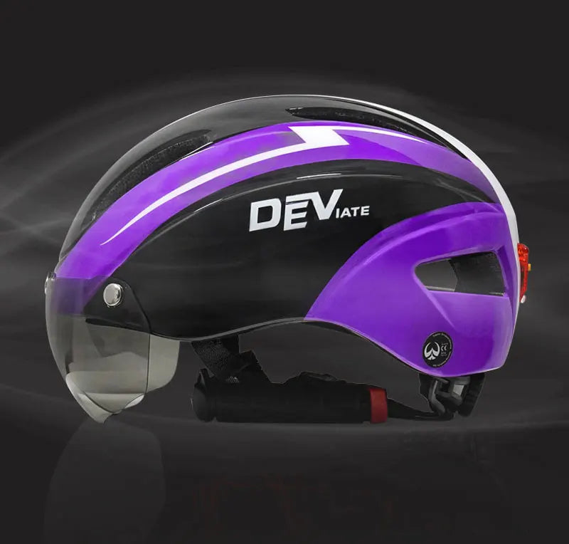 Casque de vélo avec lumière LED pour hommes et femmes, casque de vélo à lentille magnétique, route, montagne, équitation, sports de vélo, planche à roulettes, scooter
