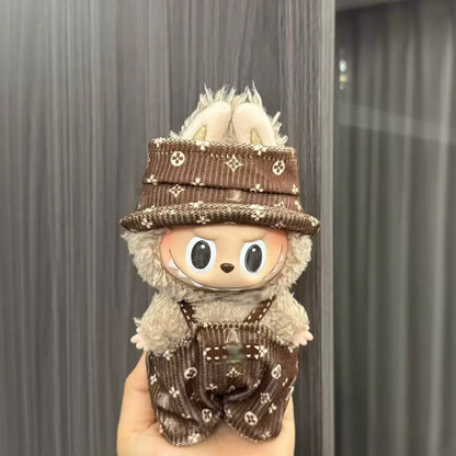 Labubu Doll Clothes Enamel Labu Cloth 17cm Doll Cute Dress-up Climbing Clothes Skirt Plush Toy Clothes