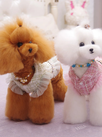 Vêtements pour chien : robe et veste de princesse, adaptés aux caniches, bichons maltais et yorkshires terriers, au printemps et en automne.