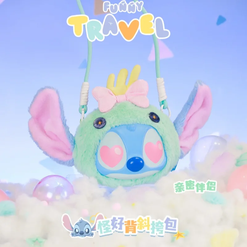 New Genuine Stitch Funny Travel Series Crossbody Bag Vinyl Face Bags Blind Box Trendy Toys Guaihaobei Stitch Mystery Box As Gift