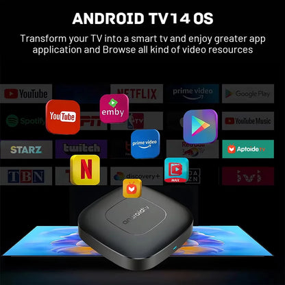Android TV Box Mortal T1 Global Version Wifi6 Voice Control Android14 4K Video AllwinnerH313 Netflix Fire TV stick 2G8G16G
