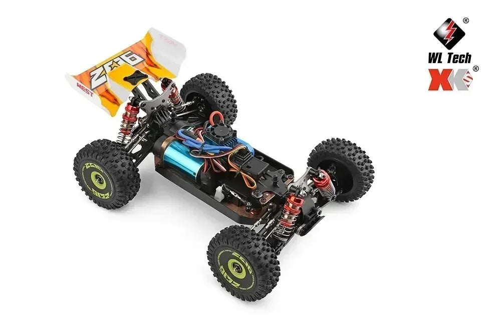 WLtoys 124016 124017 V8 75 km/h Voiture télécommandée électrique 4x4 sans balais haute vitesse tout-terrain Drift pour adultes