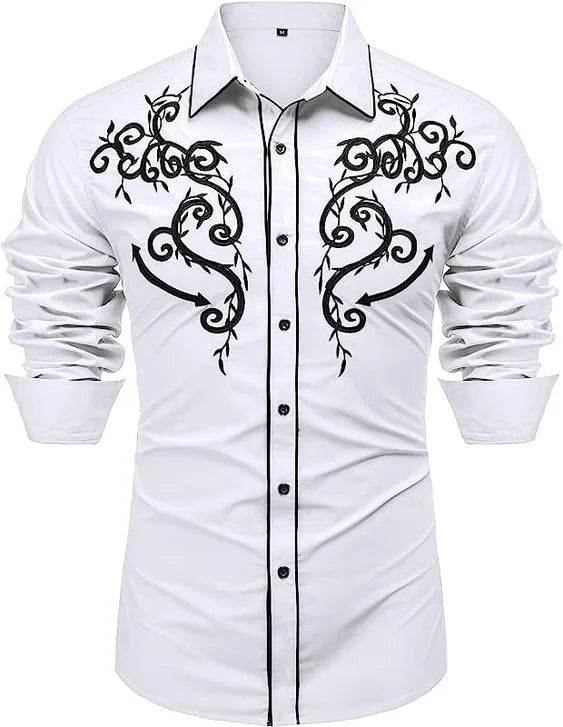 Western Denim Men's Shirt Comfortable and Soft Men's Clothing Long Sleeve Shirt Daily Wear Denim Shirt Fashion Button Design