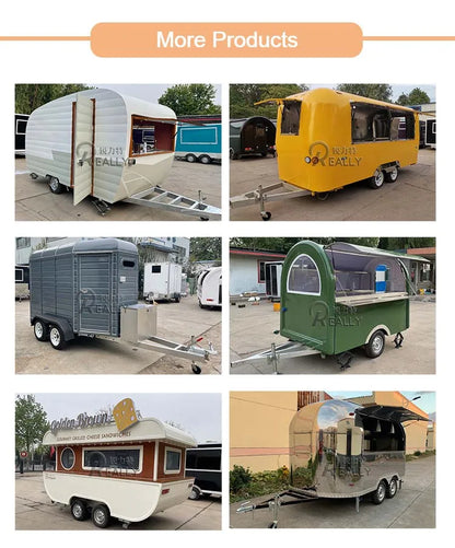 Commerical Food Truck Stainless Steel Snack Cart Hot Dog Coffee Kiosk Mobile Kitchen Concession Food Truck Trailer For Sale
