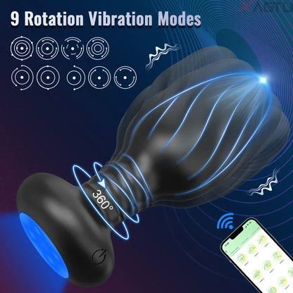 APP-Controlled Rotating LED Butt Plug