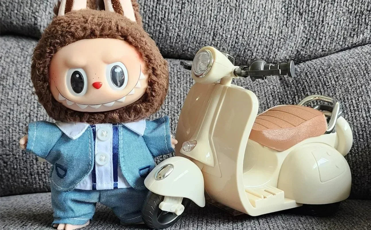 Labubu Accessories Labubu Have A Seat Toy - Labubu Scooter with LED Lights & Music Cute Desk Decor for Labubu Doll Collectors
