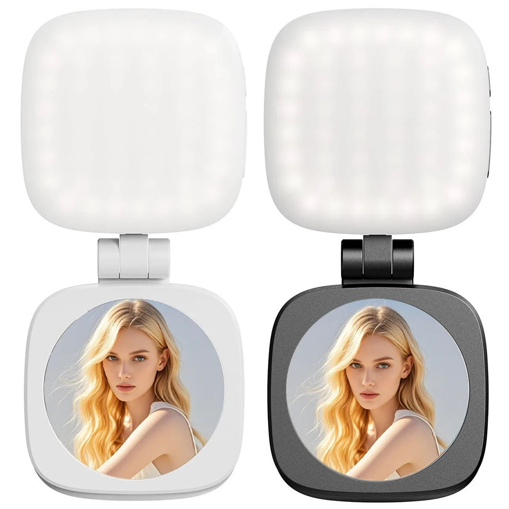 Magnetic Phone Selfie Light Mobile Phone Fill Light Pocket Light Folding LED Phone Fill Light for Video Recording Conference