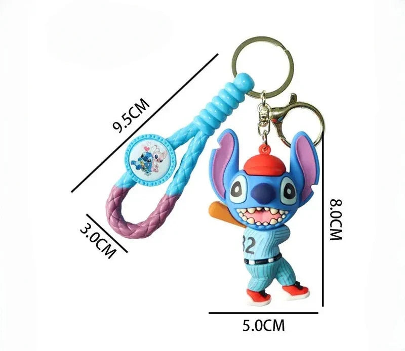 Porte-clés Stitchou Wear Sportswear Play Basketball Play Baseball Series Sac à dos Sac à main Pendentif Décoration Enfant Cadeau intéressant