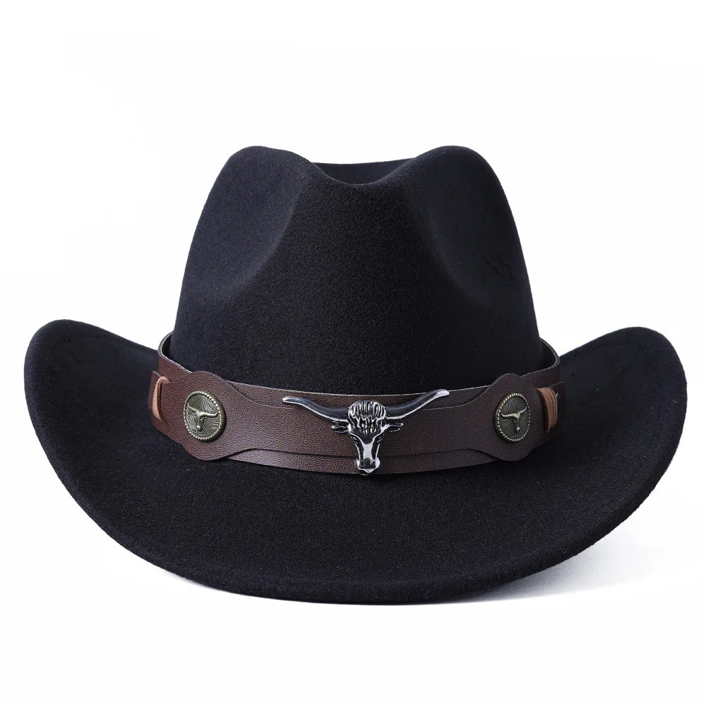 Cowboy hat various accessories cowboy hat monochrome felt hat men and women outdoor hat rider hat шляпа женская