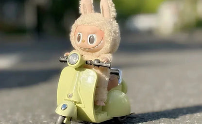 Labubu Accessories Labubu Have A Seat Toy - Labubu Scooter with LED Lights & Music Cute Desk Decor for Labubu Doll Collectors