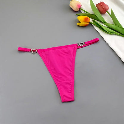 3PCS Rhinestone Strap G-String
